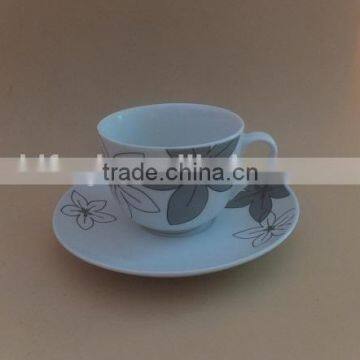 Nice Flower Design Coffee and Tea Set Fine Porcelain Ceramic Cups and Saucers Sets photo-4