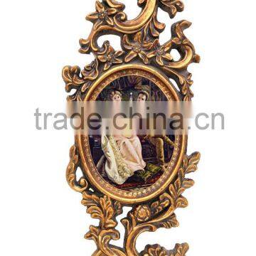 Wholesale gold carved resin frames mirror decoration frame