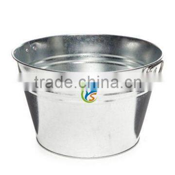 Vintage Nature Galvanized Steel Silver Ice Bucket