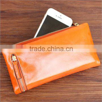 Real leather wallet genuine cowhide leather wallet Wholesale bulk lady leather purse