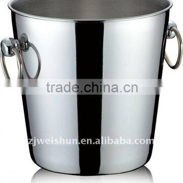 s/s ice bucket with handle