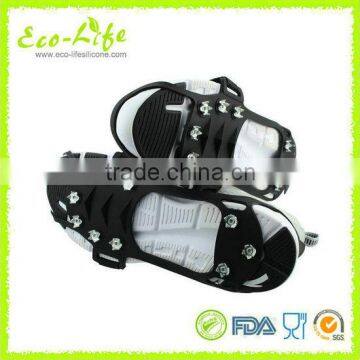 4 Sizes 10 Spikes Silicone Snow Ice Crampons, Anti-skid Shoe Cover for Ice and Snow photo-4