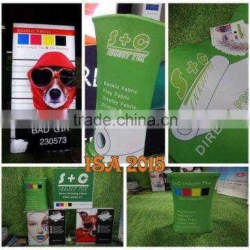 best selling knitted white digital printing polyester fabric for table covers