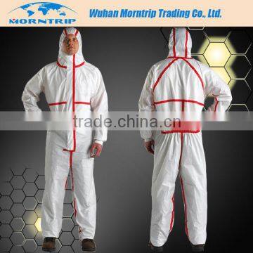 white disposable coverall/coverall/workwear coverall with hood