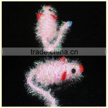 golden plush rope mouse toy for cat