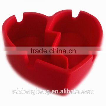 Broken Heart Shaped Silicone Ashtray 4 Cigarette Available