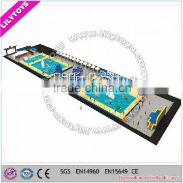 En14960 ground steel pools/frame pool from amusement park