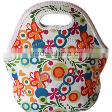 Top quality OEM insulated sublimated neoprene lunch bag/tote bag