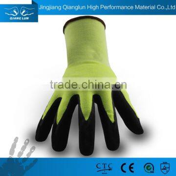 Foam Nitrile palm coated En388 4543 anti slip safety hand gloves