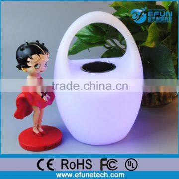 portable battery operated rgb color changing outdoor bluetooth speaker with led light