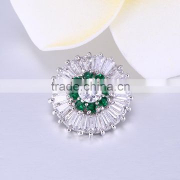 Best selling products round jewelry brooch,silver cz brooth cheap price,garment brooth for party