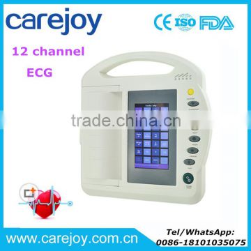 7 Inch Display 12 Lead resting 12 Channel Electrocardiograph ECG Machine EKG