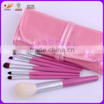 beauty pink color facial cosmetic brush set