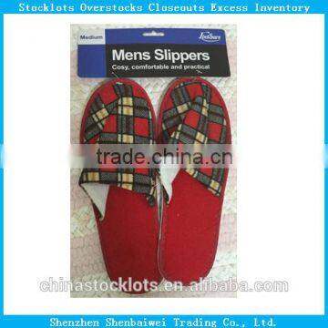 Bulk stock cheap overstock mens cosy comfortable slippers indoors