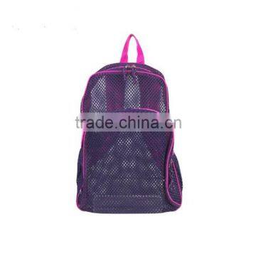 Wholesale fashion mesh simple sports backpack