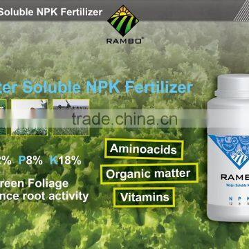 Rambo N12P8K18 water soluble Aminoacids NPK fertilizer