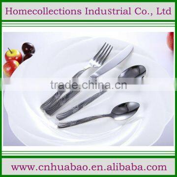 stainless steel 304 spoon and fork teaspoon knife for wholesale