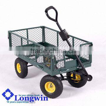 flatbed wheelbarrow garden tipper cart