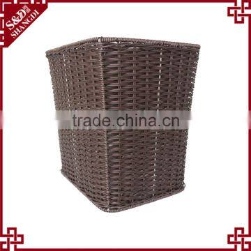 Wholesales Chinese Supplier PE Rattan Plastic Laundry Basket for Dirty Clothes