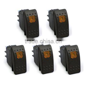 Waterproof 4Pin 12V 20A Bar Rocker Toggle Switch Blue LED Light Car Boat photo-3