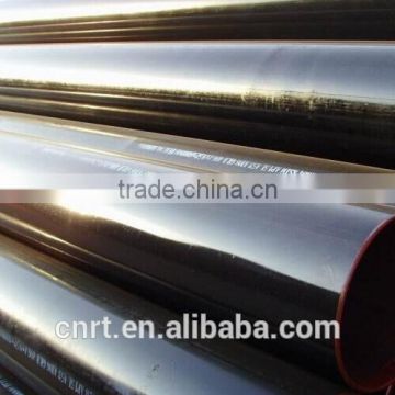 astm a53/api 5l gr.b/iso 3183 erw steel pipe black paint, with red caps