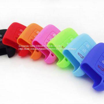 Red Blue Orange Eco-friendly Silicone Soft Cover Car Protective Key Cases photo-3