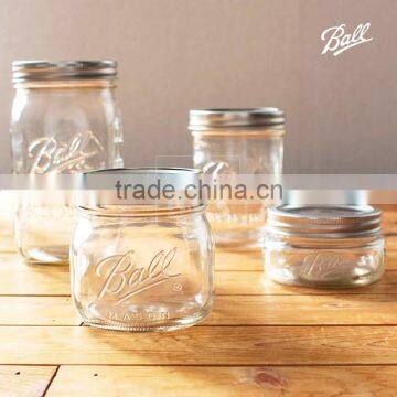 16/8/32 oz BALL! Mason Jars/mason Glass Jar/embossed Glass Jar With Regular Wide Mouth photo-4