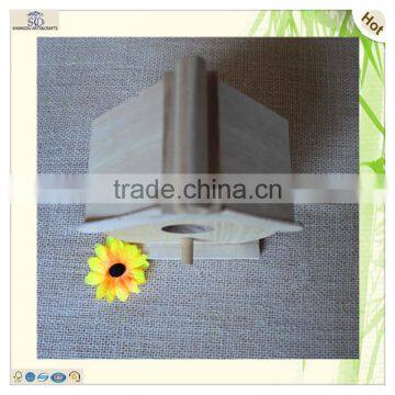 Price Small Cute Unfinished Paulownia Wooden House Model photo-3