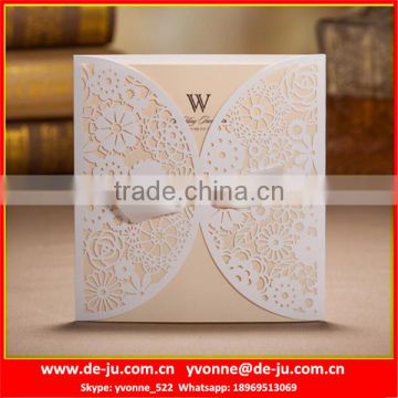 Red Laser Chinese Wedding Invitation Card