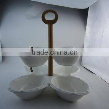 Special Shape Cake Stand With Woonden Handle for Weeding/party/daily Use photo-2
