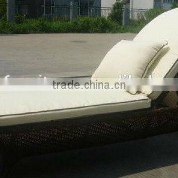 Rattan Sun Bed Aluminium Chaise Lounge Garden Furniture photo-2