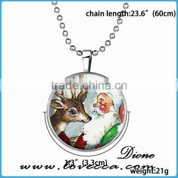 Santa Pendant Jewelry Christmas Necklace Christmas Gifts New Year Pendant Christmas Jewelry photo-2