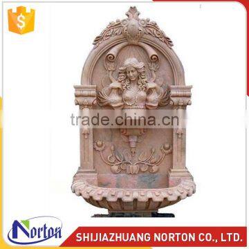 Hand carved marble wall fountain with goddess NTMF-WF001LI