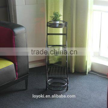 Garden Yard Decor Orgnized 3-Tiered 1-Rack Folded Plant Pots Tray Unit Metal Flower Stand photo-3