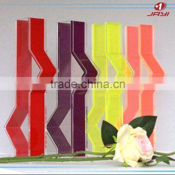 Hot sale wholesale acrylic clear green and black tall glass vases