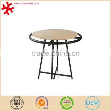 Multifunctional Retail Clothes Store Round Wood Table Display Rack photo-2