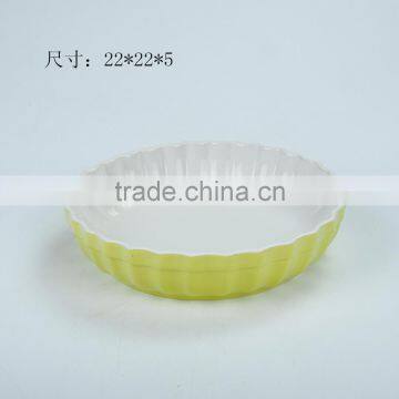 Round Ceramic Baking Tray With Colorful photo-2