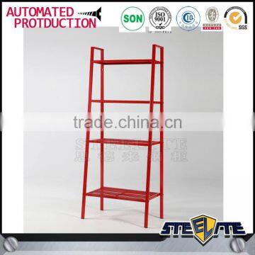 Red Color Display Rack Free Standing Steel Display Rack