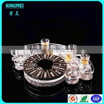 Pop Acrylic Glass Cup Rack Lucite Bullet Cup Displays Gold Acrylic Holder Bullets Cup Stand photo-3