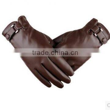Hot Selling Men's PU Waterproof Leather Gloves photo-6