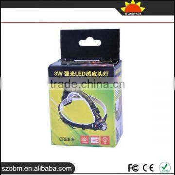 XP-E LED 300 Lumens 1 High Mode Inductive Switch Camping Headlamp With Smooth Reflector photo-3