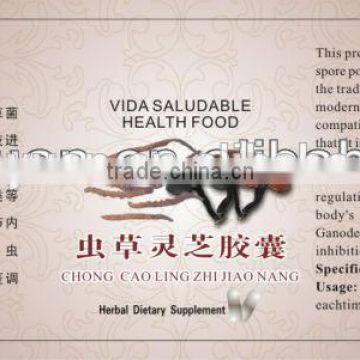 cordyceps and ganoderma capsule,herbal capsule,OEM brand