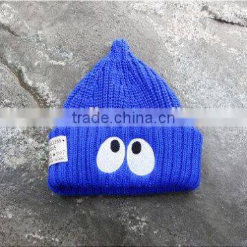 100% Acylic Cottonacrylic Beanie Embroidery Knit Hats/winter Caps photo-4