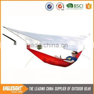 Nylon Outdoor Hammock With Sun Shelter Rain Tarp