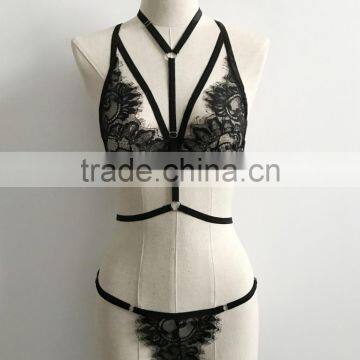 wholesale factry price transparent black white ladies lingerie sexy bra panty set images