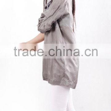 High Quality 3/4sleeve Fashion Silk Women Blouse 2015 photo-3