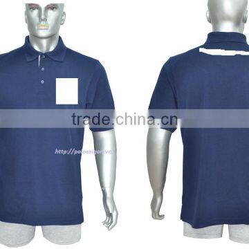 Navy blue custome logo embroidery men polo shirt