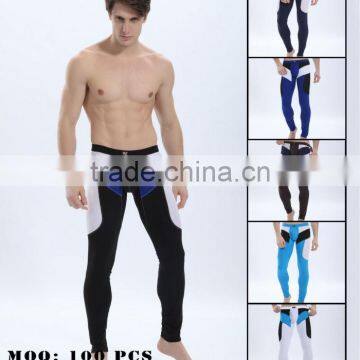 Wholesal underpants, Cheap Thermal Underwear for Men, Nylon Mesh Color Matching Long John