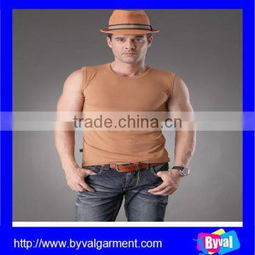 Wholesale plain tank top slim fit west colthes sleeveless vest for men 2015