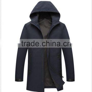 Wholesale Mens Mid Length Hoody Casual Coat Jacket With Contrast Trims photo-4